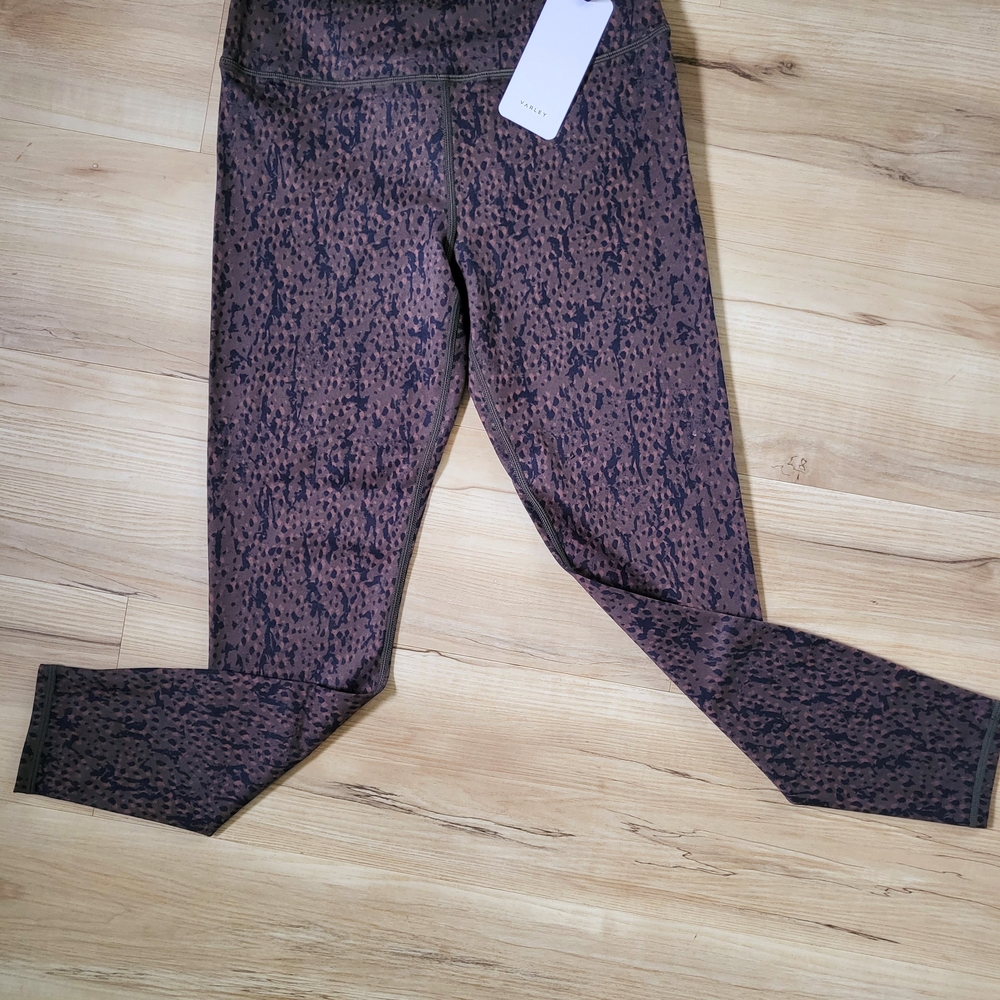 Varley Brown & Black Speckled High-Waist Leggings